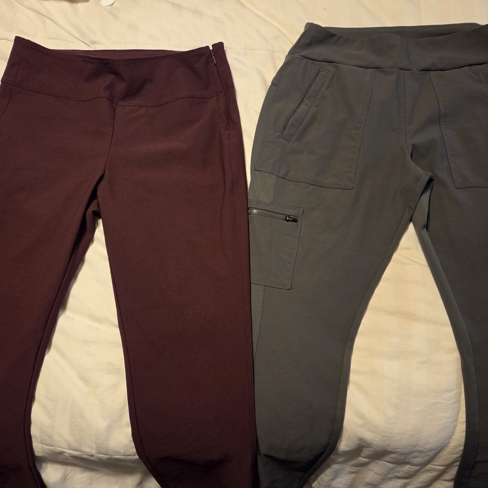 Chic Burgundy and Olive Leggings